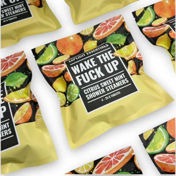 Are you tired of groggy mornings and sluggish starts to your day? It's time to kickstart your senses and embrace a refreshing wake-up call like never before. Say goodbye to those bleary-eyed mornings and hello to a burst of invigorating energy with our "Wake the Fuck Up" Citrus Mint Shower Steamer. • Cruelty Free • Women Owned and Operated • Premium Ingredients • INGREDIENTS Baking Soda, Citric Acid, Kaolin Clay, Fragrance, Mica Powder All content and images copyright © 2010-2024 by Explicit Essentials