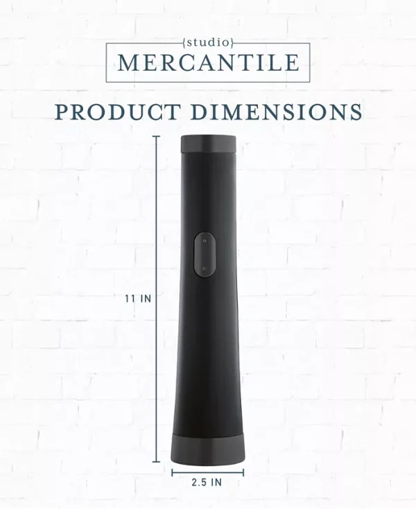 Studio Mercantile wine bottle opener removes corkscrews in seconds, just press a button and tada, your wine is open and ready to serve Impress your guests with this portable device that opens-up to 30 bottles.