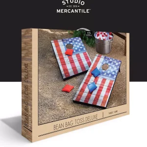 Studio Mercantile Wooden Bean Bag Cornhole Game Set is a must-have for have for every BBQ, picnic, party, and tailgate. The set comes with everything needed to start playing including 2 vintage-like wooden boards and 8 beanbags