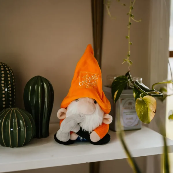 For this little gnome, it's all about DIY! The Punchkin Gnome Depot Plushie brings a touch of humor and charm, perfect for home dÃ©cor and gift shops. Soft, cuddly, and great for kids and collectors alike. This plush is ideal for children, collectors, or anyone who loves cozy and fun decor.