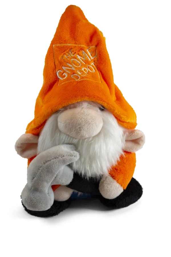 For this little gnome, it's all about DIY! The Punchkin Gnome Depot Plushie brings a touch of humor and charm, perfect for home dÃ©cor and gift shops. Soft, cuddly, and great for kids and collectors alike. This plush is ideal for children, collectors, or anyone who loves cozy and fun decor.