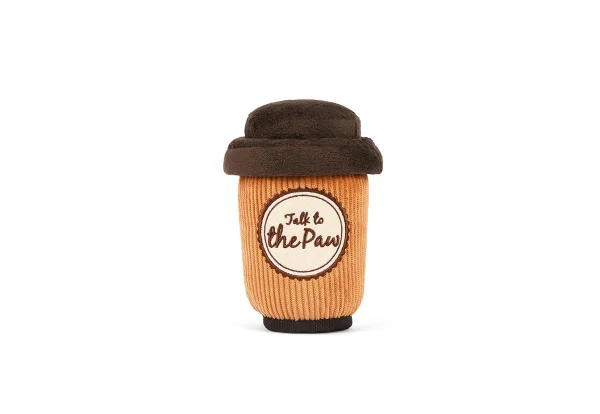 Start your pup's day with a jolt of joy with P.L.A.Y.'s Pup Cup Café Doggo's Java toy – the go-to coffee beverage that brews up excitement. This comforting cup features a squeaker in the body and crinkle fabric on the top for texture-rich play. With its own squeaker, the detachable lid adds an extra layer of interactive delight. Treat your furry friend to the ultimate canine coffee break, where every sip is a delightful playtime adventure! Hand-made craftsmanship, double layer exterior and reinforced stitching for extra durability Eco-friendly PlanetFill® filler is made from 100% post-consumer certified-safe recycled plastic bottles Machine washable and dryer friendly Features AZO-free dyes