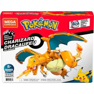 Prepare for a fiery battle with this Charizard construction set. The Fire-type Pokémon stands over 4-inches tall and can create a number of heroic stances when you pose it in different battle-ready positions. This faithfully modeled Charizard includes flaming tail and breath battle effect details for a blazingly authentic building experience. Ideal for Wonder Builders, ages 6 and up.