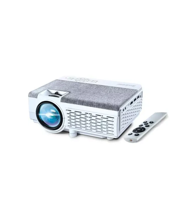 The Brookstone All-In-One Home Theater Projector in White brings a cinematic experience right to your home. Compact and stylish, this projector is designed for easy setup and use, with high-definition display capabilities that produce bright and clear images. Ideal for streaming movies, gaming, or presenting slides, it offers versatile connectivity options, including HDMI and USB ports, allowing compatibility with various devices. The sleek white design seamlessly blends with modern home decor, and its lightweight build makes it portable for use in different rooms or even outdoors. Perfect for any media enthusiast, this projector creates an immersive viewing experience for movie nights, sports events, and more.