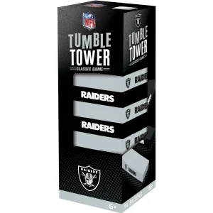 Enjoy this classic wooden NFL Team Tumble Tower game featuring 54 NFL team themed wooden blocks. Be the last player to stack a block without causing the tower to tumble… the higher the tower grows, the harder the challenge!