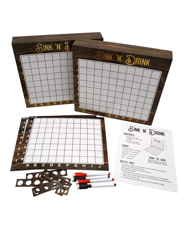 Spark your inner child, and get ready for a competitive night with this new twist on the classic battleship game. Try to sink your competitor while enjoying your favorite beverage.