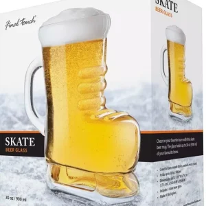 Our fun Skate Beer Glass is an instant conversation starter. Fully modelled in thick glass, this vessel can be a can be challenge to drink from: The trick is to slowly point the toe to the left or right as the glass is emptied.