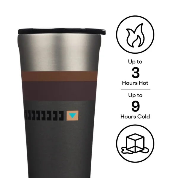 Star Wars™ fans can now pay homage to their favorite characters with Corkcicle's high performance drinkware collection- including our fan-favorite 16oz tumbler. Will you show your support for the Rebel Alliance or join the Galactic Empire? The choice is yours. Attributes: Cup-Holder Friendly Features: Cool for 9+ hours, hot for 3 | Triple insulated | Sliding, shatter-proof lid | Stay-put silicone bottom | Easy-grip, flat sides | Stainless steel Care instructions: Handwash only