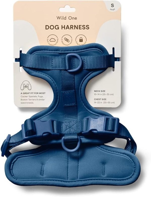 The Wild One Harness is soft, stretchy, and resilient A cushioned, lightweight harness that’s simple to secure and easy to link up with An adjustable neck and chest for all shapes and sizes Three leash attachment points because we all lead in different ways