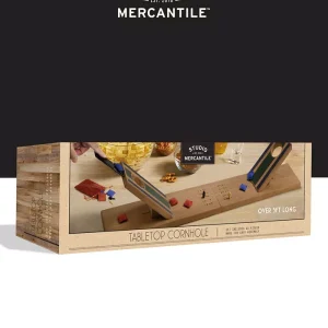 The classic cornhole game that we all know and love is now tabletop size! From Studio Mercantile comes the Wooden Tabletop Cornhole Game Set, 11 Pieces. This product is easy to assemble, so you can get playing as soon as possible! It is also portable, so this piece is truly the perfect thing to bring to any party or gathering. You are sure to liven up any and all events with this fun yet simple game. This corn hole game is great for players of all ages and skill levels, so it will surely keep everyone- even the kiddos- entertained all night! Not only is this game designed for fun, it is also designed with aesthetics in mind. The sleek and pretty wood that crafts this product will look as good as it is fun! Studio Mercantile's unique array of gifts carries the perfect products for a wide age-range of recipients. Shop the entire collection today and impress all your loved ones this season.