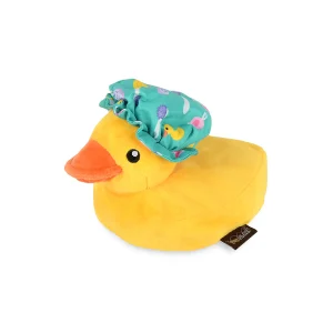 Bathtime is better with a buddy! P.L.A.Y.’s Splish Splash Bubbles the Duck is the perfect addition to playtime, equipped with a crinkly shower cap and unique shaped squeaker. The best part? Bubbles sounds like a real rubber duck! Hand-made craftsmanship, double layer exterior and reinforced stitching for extra durability Eco-friendly PlanetFill® filler is made from 100% post-consumer certified-safe recycled plastic bottles Machine washable and dryer friendly Features AZO-free dyes