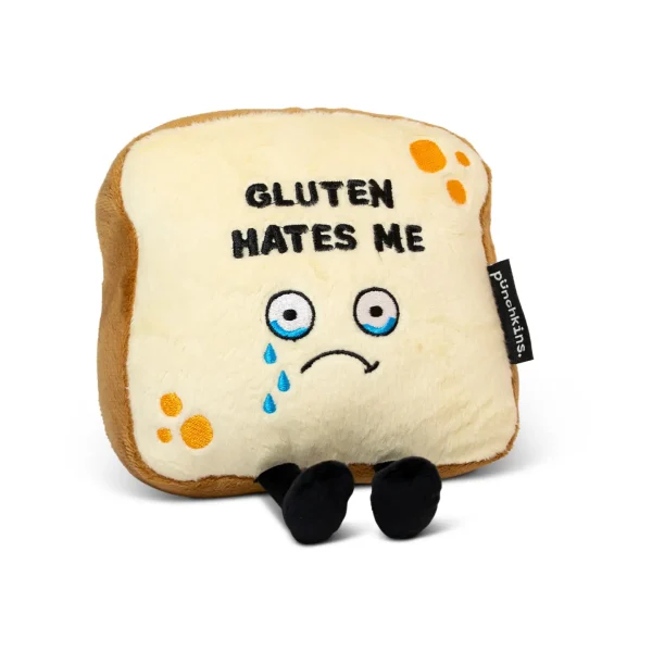 Does gluten got you tootin? Then you knead this all too relatable plushie! He's the perfect gift for any gluten-free friend (or foe). Other puns: Gluten for punishment Yeast Dough not Knead to dough basis This plush is ideal for children, collectors, or anyone who loves cozy and fun decor.