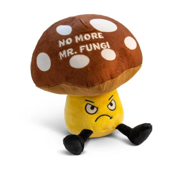 This Punchkin has had it. No more Mr. Fungi! He's done with your shiitake. He's tried to be a good spore-t, but you've pushed him too far! The cap is coming off, and he's ready to throw his morels out the window. Things are about to get wild! His angry eyes, dangly legs, and puffy top make him a mush-have plush. He's the perfect gift for any mushroom-loving friend with a good sense of humor. This plush is ideal for children, collectors, or anyone who loves cozy and fun decor.