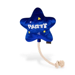 Make each day the best day for your furry friend with P.L.A.Y.'s Party Time Best Day Ever Balloon toy! This toy includes a squeaker for playful excitement, crinkle fabric for added texture and a heavy-duty cotton rope so your pup can carry their balloon around. Treat your canine companion to some joy where every playtime celebrates their happiness!