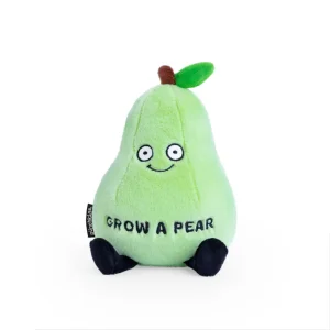 Whether you're an avid arborist or someone that just needs a little courage to tackle the next daunting task, this soft cuddly plush pear is the PEARfect motivator to take on whatever the world throws at you. This plush is ideal for children, collectors, or anyone who loves cozy and fun decor.