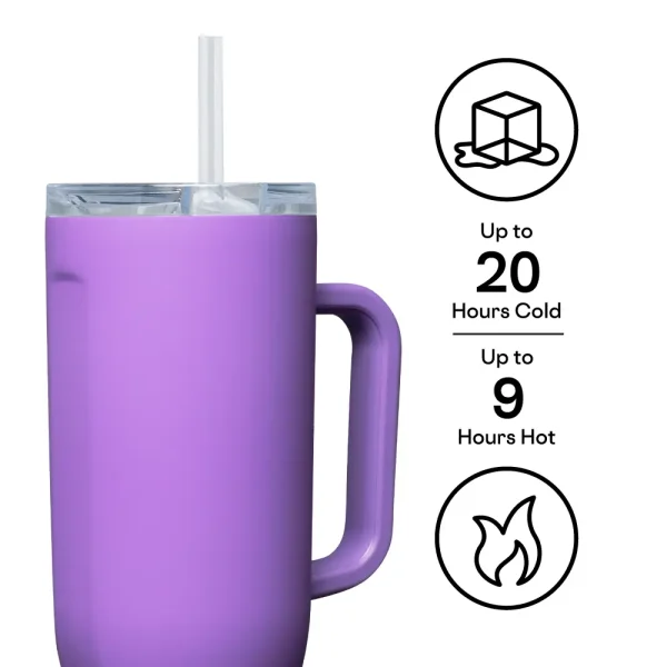 Let the joyrides commence. Cruiser, our largest straw cup to date, keeps 40 oz of your favorite beverage cold for up to 20 hours, allowing you to enjoy everyday adventures without giving your hydration needs a second thought. It features an exclusive dual-function sip + straw spill-proof lid, a comfy soft-grip handle, and a stay-put silicone bottom to keep it upright no matter your destination or how many stops you take on the way. Attributes: Cup-Holder Friendly, Leak-Resistant, Best For Cold Drinks, BPA Free Features: Up To 20 Hours Cold | Up To 9 Hours Hot | Flat Sides & Handle for Easy Grip | Dual Function Sip + Straw Lid | Spill Proof | Comfort-Grip Handle | Non-Slip Silicone Bottom | Cupholder Friendly | Triple-Insulated Steel Care instructions: Dishwasher Safe