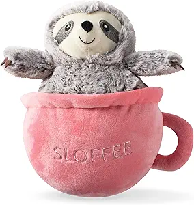 The Fringe Studio "Sloffee" Plush Dog Toy is an adorable and fun plaything for your dog, designed to look like a cute sloth holding a coffee cup. This whimsical plush toy features soft materials and is perfect for gentle play and cuddling. It includes an internal squeaker to keep your dog entertained and engaged during playtime. The "Sloffee" design is perfect for pet owners who love a touch of humor in their pet's toy collection, combining the slow-moving charm of a sloth with the energizing theme of coffee. It’s a great toy for dogs who enjoy snuggling and squeaky fun!