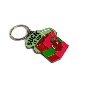 This keychain is a great reminder that when life gets tough, you just gotta suck it up! This accessory would look ap-peel-ing on any wallet, bag, or set of keys.