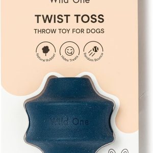 PERFECT TOY FOR TREATS: Interior channel holds chews and dispenses treats. INSTINCTUAL NEEDS: The Twist Toss helps satisfy dogs' instinctual needs and provides mental stimulation. Healthy play is important for dogs' physical and mental development, emotions and behavior. KEEPS YOUR DOG ENTERTAINED: Grooved surface creates an unpredictable bounce and keeps pups engaged. FREEZER FRIENDLY: If you want to stuff a little extra peanut butter in the toy for a frozen treat for your dog, this is a fun toy for that! SAFE TO CHEW: With being 100% Natural Rubber, BPA and Phthalate Free, this makes the toy durable and not brittle that can be broke when bit on.