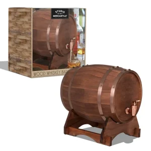 Impress your guests and add a touch of refinement to your home with the Studio Mercantile Miniature Wood Whiskey Barrel Dispenser. This mini barrel offers a unique and creative way to store and display any of your favorite spirits. Not only is this product super handy, it is also aesthetic! You'll definitely want to keep this mini barrel on display even when it is not in use. This makes the perfect centerpiece or a beautiful addition to any bar space. The rustic yet refined design goes well with many different design styles, and the simplistic yet elevated look is sure to complement your home. This dispenser is for the ultimate Whiskey drinker and is the perfect way to share your love of Whiskey with family and friends. Studio Mercantile's unique array of gifts carries the perfect products for a wide age-range of recipients. Shop the entire collection today and impress all your loved ones this season.