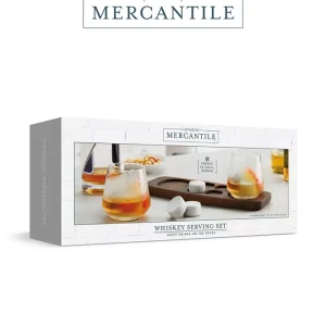 Enhance your home bar with Studio Mercantile whiskey serving tray and chilling stone set. This luxurious set features 2- 11 fluid oz glasses, a high-quality wood tray, and 4 large chilling stones to keep drinks cold without watering them down. The ideal gift for whiskey enthusiasts and connoisseurs.