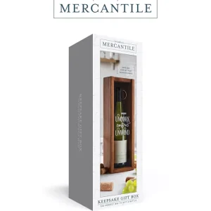 Present your favorite wine in style with the Studio Mercantile wine keepsake box, a dual-purpose gift box and cork display. Crafted to fit most wine and champagne bottles, this keepsake box features a plexiglass cover for secure storage and easy cork viewing.