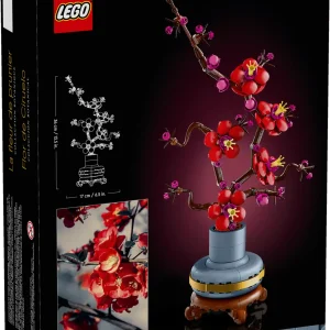 Take time out with the LEGO® Icons Plum Blossom (10369) flower decor building set for adults. The plum blossom is a popular motif in traditional art, often portrayed in ink-and-wash paintings as part of a classic quartet of beautiful plants known as the Four Gentlemen. Indulge in a mindful building project or treat a loved one to this timeless floral display – a perfect gift idea for any occasion. This detailed replica captures the elegance of the iconic winter flora with its woody stem and vivid red and magenta flowers. Set in a pastel-blue flowerpot with a golden band and wood-effect plinth, it is easy to assemble, delivers a rewarding building experience and makes a beautiful, easy-care flower display for the home and office. Discover a space for relaxation with buildable models from the LEGO Botanical Collection, part of the inspiring range of LEGO building sets designed for adults. A digital version of the building instructions is available in the LEGO Builder app. Flower decor building set for adults – Take time out or join friends and family for a relaxing building experience with the LEGO® Icons Plum Blossom flower building project Creative building for plant-lovers – This creative building set includes everything you need to craft a plum blossom flower and a pastel-blue pot with a golden band and wood-effect plinth Detailed LEGO® flower set for new and experienced builders – This LEGO interpretation of a plum blossom plant comes with an elegant woody stem and vivid red and magenta flowers Easy-care flower display for the home or office – Add a self-sufficient splash of color to any space with this buildable, zero-maintenance floral display A mindful home decor gift idea – The LEGO® Icons Plum Blossom building set makes a great birthday or any-day gift idea for adult fans of LEGO building sets and flora Includes digital building instructions – The LEGO® Builder app features a digital version of the building instructions included with this set Part of the LEGO® Botanical Collection – Discover a space for relaxation with the wide range of LEGO construction sets designed specifically for adults Dimensions –The plum blossom flower, including the plant pot and plinth in this 327-piece building set, measures over 13.5 in. (34 cm) high, 6.5 in. (17 cm) wide and 3.5 in. (9 cm) deep