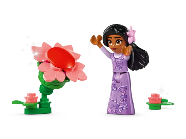 Engage kids and Disney fans aged 9+ who like art and design with this LEGO® ǀ Disney Encanto Isabela’s Flowerpot (43237) buildable play-and-display toy. Featuring a hinged basket flowerpot that opens to reveal a hidden room full of fun movie details, an Isabela LEGO ǀ Disney mini-doll figure, and orchid and cactus buildable LEGO flower toys to set up in an appealing display when the flowerpot is closed. This detailed Disney gift for girls and boys appeals to older kids, offering a more complexbuild and fun play possibilities thanks to the secret room inside the flowerpot. Once play is done, it also makes a good display set for a room or shelf. Kids and grown-up fans alike will appreciate all the details in the flowerpot and can enjoy creating the latest buildable toy together. Builders can also enjoy an easy and intuitive building experience with the LEGO Builder app. They can zoom in and rotate models in 3D, save new sets and track their progress. LEGO® ǀ Disney Encanto playset for kids – Inspire girls and boys aged 9+ with this Isabela’s Flowerpot building toy set, and spark imagination as kids play out their own fantasy stories Creative possibilities – The buildable set includes an opening flowerpot with a basket design inspired by the movie, flowers and an Isabela LEGO® ǀ Disney Encanto mini-doll figure Hidden space – Inside the flowerpot is a detailed setup of Isabela’s room, with a bed, cactus and LEGO® orchids, more play starters and space for the mini-doll figure LEGO® ǀ Disney Encanto building set – This set lets fans build the flowerpot and place the flowers how they like, open it for creative play options, then set it up for display when play is over Encanto gift for kids – Featuring an opening function and designed for play and display, the construction set makes a fun special occasion gift for girls, boys and Disney fans aged 9 and up A helping hand – Discover intuitive instructions in the LEGO® Builder app where builders can zoom in and rotate models in 3D, track their progress and save sets as they develop new skills Explore a passion – With a LEGO® ǀ Disney mini-doll figure, a buildable flowerpot and flowers to decorate it, the building set encourages a passion for design and develops life skills through fun Measurements – This 641-piece playset features a buildable flower-filled flowerpot that measures over 9 in. (24 cm) high, 6 in. (15 cm) wide and 5 in. (12 cm) deep