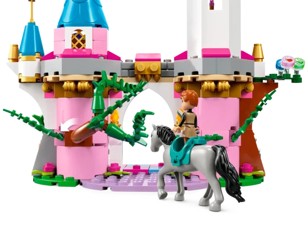 Epic stories await kids and Disney’s Sleeping Beauty fans aged 7+ as they create this LEGO® ǀ Disney Princess Maleficent’s Dragon Form (43240) buildable playset. The construction set is a fun Disney gift idea and has a bridge section with towers and space for a bed, a turning spinning wheel and other play starters. There are Aurora and Prince Philip LEGO ǀ Disney mini-doll figures, a Samson LEGO ǀ Disney horse figure and a posable LEGO ǀ Disney dragon figure with movable head, legs and tail, plus folding wings. This buildable playset is made for kids aged 7 and up and helps grow their confidence as they create new stories. It’s easy to take out for playdates and can be added to other LEGO building sets for kids and LEGO ǀ Disney buildingtoys (sold separately) in the series. Kids also get an easy and intuitive building experience with the LEGO Builder app. They can zoom in and rotate models in 3D, save sets and track progress. Buildable dragon toy for kids – Gift girls and boys aged 7+ with this Maleficent’s Dragon Form buildable playset and spark creativity as kids play out their own Sleeping Beauty stories Posable model – A posable dragon building toy with folding wings, a bridge and tower section, Aurora and Prince Phillip LEGO® ǀ Disney mini-doll figures and a LEGO ǀ Disney horse figure Fun building set for kids – The buildable bridge with spires includes a bed for Aurora and a spinning wheel that moves the vines when turned, a suit of armor, wand and other play starters Sleeping Beauty building toy – This LEGO® ǀ Disney construction set lets fans reimagine the story of Sleeping Beauty however they like, or play out the best movie scenes again and again Gift for movie fans and kids – A buildable playset gift idea for girls, boys and Disney fans aged 7+, with a buildable castle bridge section, posable dragon and 2 well-known movie characters A helping hand – Discover intuitive instructions in the LEGO® Builder app where builders can zoom in and rotate models in 3D, track their progress and save sets as they develop new skills Develop life skills – 2 LEGO® ǀ Disney mini-doll figures, a posable LEGO ǀ Disney dragon figure and LEGO ǀ Disney horse figure help encourage creative play and vital life skills through fun Measurements – This 583-piece building set for kids includes a posable LEGO® ǀ Disney dragon figure that stands over 7 in. (18 cm) tall