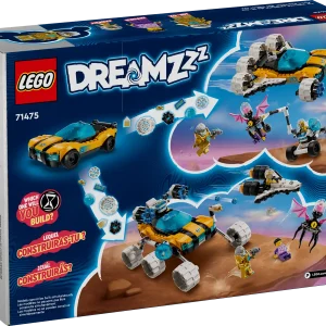 Kids aged 7+ journey into the LEGO® DREAMZzz™ world with this Mr. Oz’s Space Car toy (71475), which can be built in 2 exciting ways. Based on the thrilling TV show, the building set allows kids to help Mr. Oz and Albert save Jayden, who’s been captured by a Grimspawn.Encouraging kids to choose their own adventure, the space toy can be built in 2 modes – space rover mode or space shuttle mode. In space rover mode, the model has a retractable grabber arm, a moving satellite and a mini rover toy. In space shuttle mode, it has two large shooting cannons and a mini-shuttle toy.DREAMZzz heroes Mr. Oz and Jayden bring the set to life and allow kids to recreate their favorite scenes from the TV show. The building set also includes Albert and a Grimspawn figure, whose tentacles are posable and can trap the Jayden minifigure. Kids’ transforming car toy – Let boys and girls aged 8 and up unleash their imaginations by creating a fantasy vehicle with this LEGO® DREAMZzz™ Mr. Oz’s Space Car toy building set 2 ways to build – The toy vehicle can be built as a space roveror a space shuttle, allowing kids to choose their own adventure LEGO® DREAMZzz™ heroes – Detailed Mr. Oz and Jayden minifigures help bring the building set to life A nightmare monster – This space toy set includes a figure of the Grimspawn, which has tentacles that wrap around the Jayden minifigure Gift idea – Fans of the LEGO® DREAMZzz™ TV show can enjoy hours of play with this fantasy gift for kids, which can be given as a treat or reward toy LEGO® vehicles – The building set can be givento kids who love car toys, as well as fans of the LEGO DREAMZzz™ TV show LEGO® DREAMZzz™ sets – Explore other fantasy toys for boys and girls in the LEGO DREAMZzz range, where kids can immerse themselves in dream world adventures and get acquainted with hero figures Dimensions – The building set includes 350 pieces, and in space-shuttle mode it measures over 4 in. (10 cm) high, 6.5 in. (17 cm) long and 5.5 in. (15 cm) wide