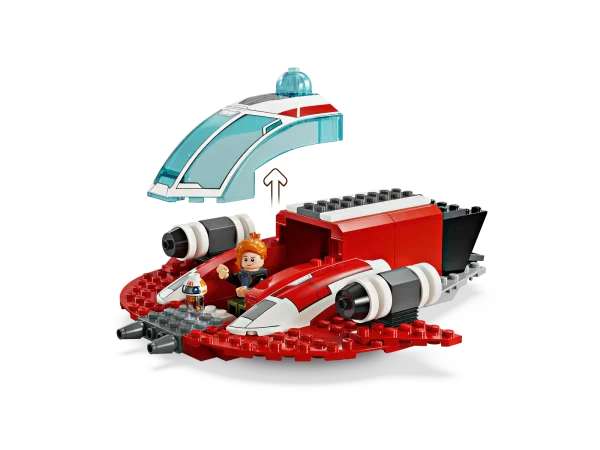 Introduce preschoolers aged 4+ to building and playing in the LEGO® Star Wars™ universe with this starter set featuring The Crimson Firehawk starship from Star Wars: Young Jedi Adventures. It has a Starter Brick base to give young builders a confident start, and there’s space for all 3 included Star Wars characters (Nash Durango and Nubs LEGO minifigures, plus an RJ-83 LEGO droid figure) in the cockpit. The set also includes a Star Wars buildable speeder bike toy that fits inside the starship vehicle, plus a small marketplace build for creative play. The simple pictorial instructions are ideal for children who are only just learning to read. For added digital fun, the LEGO Builder app has zoom and rotate tools that let kids visualize their model as they build (perhaps with just a little help from an adult or older sibling). A top LEGO gift idea for Star Wars: Young Jedi Adventures fans, this collectible building toy mixes well with the Tenoo Jedi Temple set (75358 – sold separately). The Crimson Firehawk starship and speeder bike buildable toys – Young kids can quickly build Star Wars™ vehicles and play out stories as Star Wars: Young Jedi Adventures heroes with this starter set 3 LEGO® Star Wars™ characters – A Nash Durango LEGO minifigure with a wrench element, a Nubs LEGO minifigure with a lightsaber, plus an RJ-83 LEGO droid figure that can be attached to Nash’s back Simple to build – The Crimson Firehawk features a Starter Brick base for easy building and a cockpitwith space for all 3 characters, and the speeder bike fits in the rear of the starship Fun combo – This set, which can be mixed with the Tenoo Jedi Temple (75358 – set sold separately) includes a small marketplace build with a barbecue and food elements to inspire creative play Gift idea for preschool Star Wars: Young Jedi Adventures fans – Give this 136-piece, learn-to-build LEGO® Star Wars™ set as a special treat or birthday gift to kids aged 4 and up A fun family-bonding activity – Find separate, step-by-step pictorial instructions in the box for each main buildable model and check out the LEGO® Builder app for digital viewing tools and more The 4+ experience – LEGO® Star Wars™ 4+ building sets introduce young children to the Star Wars universe, helping them learn to build and develop their imaginations through creative play Compact set for play on the go – The buildable Star Wars™ Crimson Firehawk starship measures over 2 in. (6 cm) high, 7 in. (18 cm) long and 7.5 in. (19 cm) wide