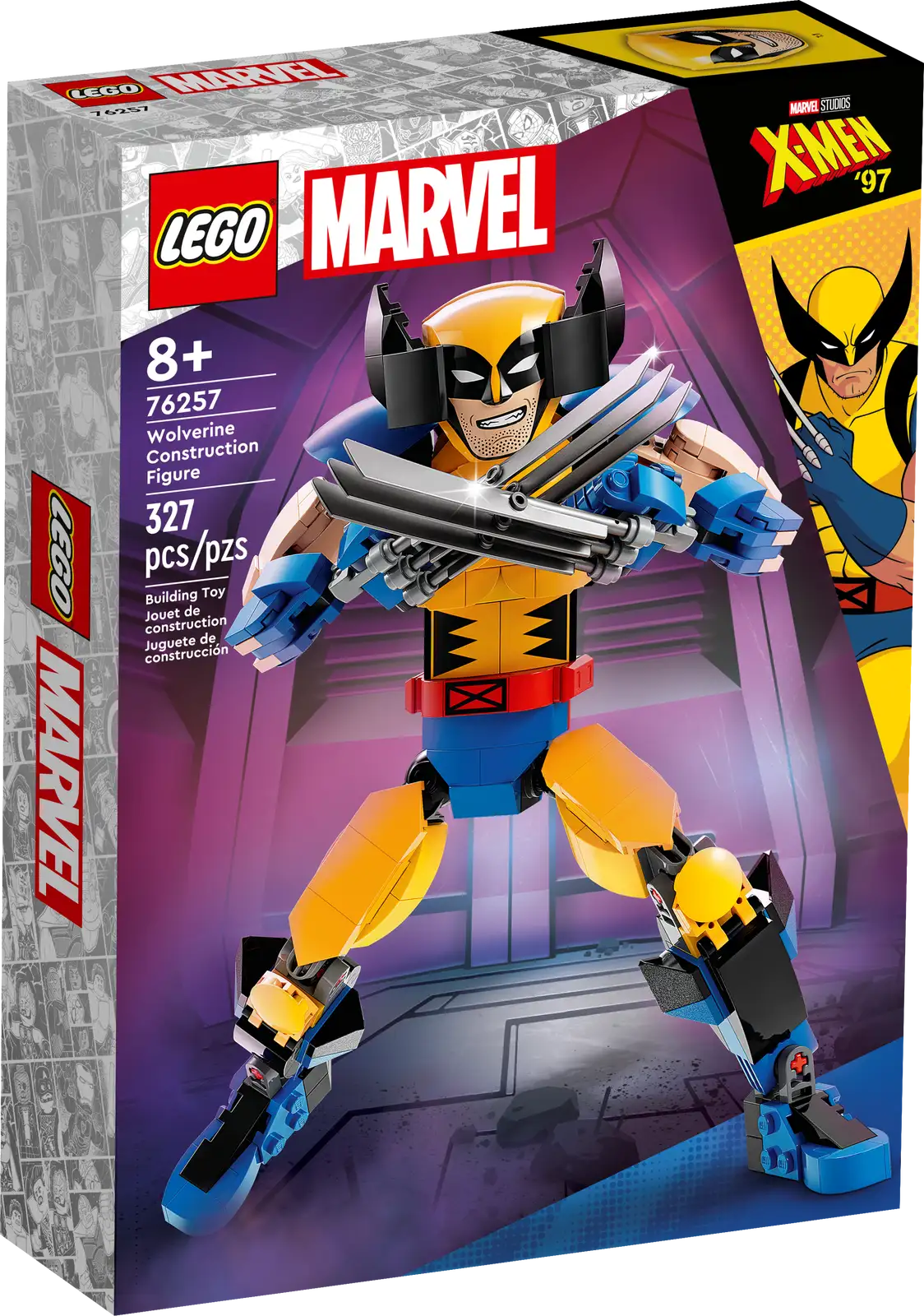 Fully jointed and standing over 9 in. (22 cm) tall, the authentically detailed LEGO® Marvel Wolverine Construction Figure (76257) puts endless imaginative adventures into the hands of young Super Heroes aged 8 and up. Iconic Marvel movie character This collectible X-Men character is fun for young Marvel fans to build, play with and display. The figure’s movable shoulder, arm, hip and leg joints let kids create cool action poses as they take on exciting missions. Authentically detailed and featuring Wolverine’s famous 3 extended claws on each hand, this portable play figure lets kids take the Marvel movie action wherever they go. For added digital fun, builders can zoom in, rotate sets in 3D and track their progress using the fun, intuitive LEGO Builder app. A set for Wolverine fans – This fully jointed LEGO® Marvel Wolverine Construction Figure (76257) puts endless imaginative adventures into the hands of young Super Heroes Iconic Super Hero – The 327-piece Wolverine figure features movie-accurate details, including extended claws and movable shoulder, arm, hip and leg joints Easy to position and pose – Kids adjust the figure to recreate Wolverine’s action poses as they play out missions from the Marvel movies and endless adventures of their own Gift for kids – Give this hands-on play figure to a young Super Hero aged 8 and up as a birthday, holiday or just-because treat Portable play – Standing over 9 in. (22 cm) tall, this versatile figure lets kids take their adventures with them wherever they go Intuitive building instructions – Kids can download the LEGO® Builder app for an immersive building experience, with digital tools to zoom in and rotate models in 3D, save sets and track progress Expand the Super Hero fun – There are more LEGO® Marvel construction figures in the series to collect, including the Captain America (76258), Spider-Man (76226) and Venom (76230) sets Quality guaranteed – LEGO® components meet stringent industry quality standards to ensure they are consistent, compatible and easy to build with Safety assured – LEGO® bricks and pieces are dropped, heated, crushed, twisted and analyzed to make sure they satisfy rigorous global safety standards