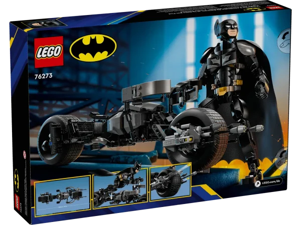 The posable LEGO® DC Batman™: Batman Construction Figure & the Bat-Pod Bike (76273) is the ultimate The Dark Knight movie action figure for fans of the iconic Super Hero aged 12 and up. Fully jointed and standing over 10 in. (26 cm) tall, this authentically detailed toy is as cool as it is collectible. The toy’s movable shoulder, arm, hip and leg joints let kids create cool poses and dynamic action, making the super-hero figure great to build, play with and display. The authentically detailed Batman action figure comes with his super-sleek, Bat-Pod bike, complete with 2 stud launchers. For added digital fun, builders can zoom in, rotate sets in 3D and track their progress using the fun, intuitive LEGO Builder app. The Dark Knight toy with bike – LEGO® DC Batman™: Batman Construction Figure & the Bat-Pod Bike puts a Batman collectible figure and bike toy into the hands of boys and girls aged 12 and up Movie-accurate adventure toy – The buildable Batman™ The Dark Knight figure wears a mask and a full-length cape and attaches to the Bat-Pod bike Posable super-hero figure – Movable shoulder, arm, hip and leg joints let kids create action poses with their LEGO® Batman™, motorcycle and stud launchers Manyways to play – This collectible Batman™ vehicle toy is fun for young superheroes to build, play with and display Gift for Batman™ lovers – Give this The Dark Knight action toy to kids who enjoy super-hero action and movie vehicle toys 3D building instructions – Kids can download the LEGO® Builder app for an immersive building experience, with digital tools to zoom in and rotate models in 3D, save sets and track progress More collectable LEGO® figures – This build-and-play toy is one of a range of buildable action figures (sold separately) that kids can combine to expand the super-hero fun Portable role-play fun – The Batman™ construction figure in this 713-piece set stands over 10 in. (26 cm) tall, making it big on fun but small enough for kids to take wherever they go