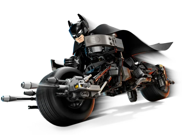 The posable LEGO® DC Batman™: Batman Construction Figure & the Bat-Pod Bike (76273) is the ultimate The Dark Knight movie action figure for fans of the iconic Super Hero aged 12 and up. Fully jointed and standing over 10 in. (26 cm) tall, this authentically detailed toy is as cool as it is collectible. The toy’s movable shoulder, arm, hip and leg joints let kids create cool poses and dynamic action, making the super-hero figure great to build, play with and display. The authentically detailed Batman action figure comes with his super-sleek, Bat-Pod bike, complete with 2 stud launchers. For added digital fun, builders can zoom in, rotate sets in 3D and track their progress using the fun, intuitive LEGO Builder app. The Dark Knight toy with bike – LEGO® DC Batman™: Batman Construction Figure & the Bat-Pod Bike puts a Batman collectible figure and bike toy into the hands of boys and girls aged 12 and up Movie-accurate adventure toy – The buildable Batman™ The Dark Knight figure wears a mask and a full-length cape and attaches to the Bat-Pod bike Posable super-hero figure – Movable shoulder, arm, hip and leg joints let kids create action poses with their LEGO® Batman™, motorcycle and stud launchers Manyways to play – This collectible Batman™ vehicle toy is fun for young superheroes to build, play with and display Gift for Batman™ lovers – Give this The Dark Knight action toy to kids who enjoy super-hero action and movie vehicle toys 3D building instructions – Kids can download the LEGO® Builder app for an immersive building experience, with digital tools to zoom in and rotate models in 3D, save sets and track progress More collectable LEGO® figures – This build-and-play toy is one of a range of buildable action figures (sold separately) that kids can combine to expand the super-hero fun Portable role-play fun – The Batman™ construction figure in this 713-piece set stands over 10 in. (26 cm) tall, making it big on fun but small enough for kids to take wherever they go