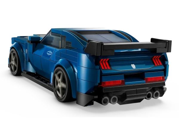 The LEGO® Speed Champions Ford Mustang Dark Horse Sports Car (76920) toy vehicle is a faithful brick-built version of the powerful real-life model from the iconic American car maker. Kids aged 9+ will love to collect, build, display and play out action with this blue toy car. The Ford Mustang toy car features several authentic design features: the rear wing, distinctive grille, headlights, tailpipes, Ford logos and detailed interior with a gearshift and dashboard. The buildable LEGO car also comes with a removable roof and a driver minifigure wearing a Dark Horse hoodie for kids to place behind the wheel and play out exciting action. Speed Champions building sets let kids and passionate car fans build replica versions of some of the world’s most iconic vehicles. They will be thrilled to create high-quality models from LEGO bricks, featuring distinctive details. Each car toy can be created with the LEGO Builder app, which guides you and your child on an easy and intuitive building adventure. Ford toy vehicle for kids – LEGO® Speed Champions Ford Mustang Dark Horse Sports Car model for boys and girls aged 9+ and adult car-model collectors 1 minifigure – The buildable car includes a removable roof and a driver minifigure with a helmet, wig and a wrench wearing a Dark Horse hoodie for kids to place behind the wheel and play out action Authentic Ford design details – The Ford Mustang Dark Horse Sports Car toy includes a rear wing, a grille, headlights, tailpipes, Ford logos and interior details LEGO® car display model – After kids have taken the Ford toy for a drive around the track or city roads, they can proudly display it on a shelf or bedside table Car gifts – Buildable car kit provides a fun build-and-play experience and is a car gift for kids aged 9+ or adult car-model collectors Bigger racing adventures – Discover more LEGO® Speed Champions cars with authentic details, sets sold separately Play with and-display iconic car models – LEGO® Speed Champions sets letkids and passionate car fans build replica versions of some of the world’s most iconic vehicles Measurements – This 344-piece LEGO® Ford car measures over 1.5 in. (4 cm) high, 6 in. (15 cm) long and 2.5 in. (7 cm) wide