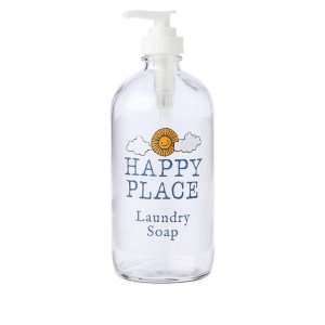 The Beekman Happy Place 16 oz. Glass Pump Soap Dispenser in "Sunny" is a stylish and functional addition to your kitchen or bathroom. Made from high-quality glass, this dispenser features a cheerful, sunny design that adds a bright, welcoming touch to any space. With a convenient pump top, it’s perfect for dispensing your favorite liquid soap, lotion, or sanitizer. Its 16-ounce capacity reduces the need for frequent refills, making it both practical and decorative. This dispenser combines farmhouse charm with modern convenience, enhancing any countertop with a fresh, uplifting look.