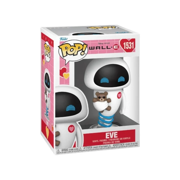 Enjoy a Valentine’s Day adventure with Pocket Pop! EVE and Pop! WALL-E! Complete your Disney Pixar set when you welcome this robotic duo into your WALL-E collection as a festive 2-pack. Vinyl figure is approximately 1.9 and 1.5-inches tall.